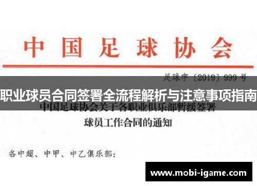 职业球员合同签署全流程解析与注意事项指南 职业球员合同签署全流程解析与注意事项指南