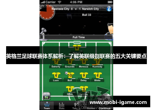 英格兰足球联赛体系解析：了解英联级别联赛的五大关键要点